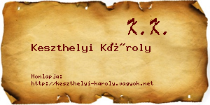 Keszthelyi Károly névjegykártya