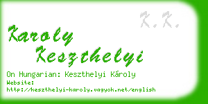 karoly keszthelyi business card